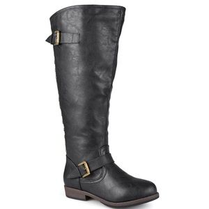 Brinley Co. Black Spokane Wide-calf Boots